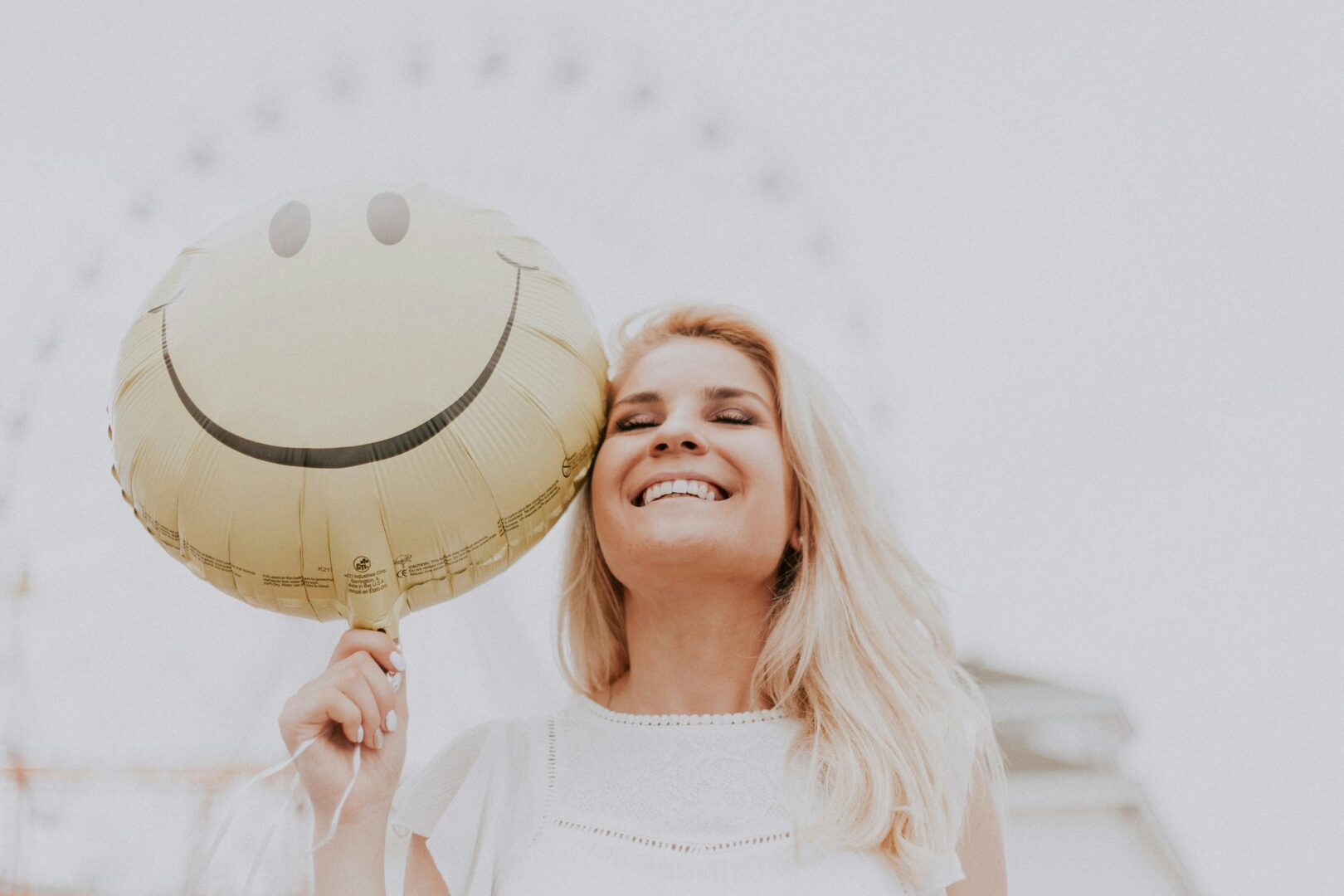 woman with a Smile Balloon