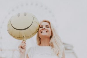 woman with a Smile Balloon